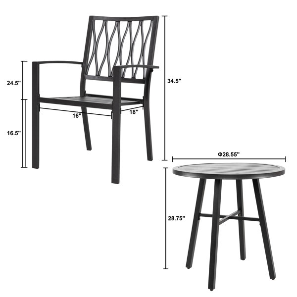 Wade Logan® Round 2 Person Outdoor Dining Set & Reviews Wayfair